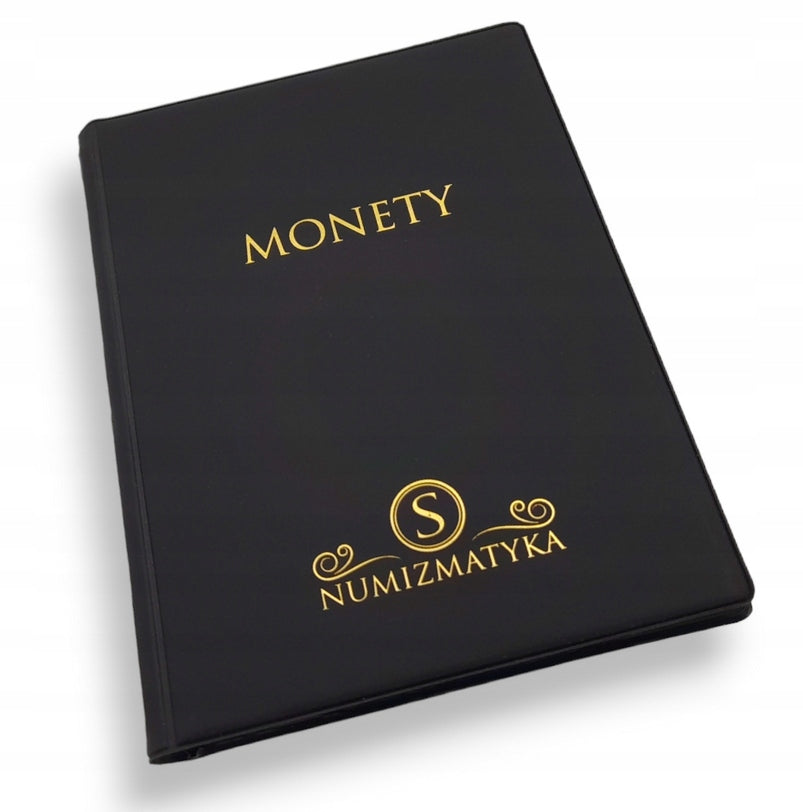 Klaser Numizmatyczny Premium na 120 Monet (Ze Skóry Ekologicznej)